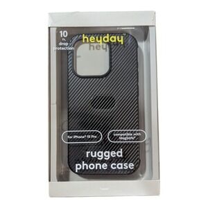 M6. Heyday Magsafe Compatible Rugged Phone Case For‎ Apple iPhone 15 Pro Black